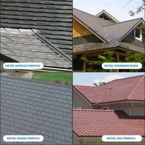 Metal Roofs Come in many styles, colors, and patterns